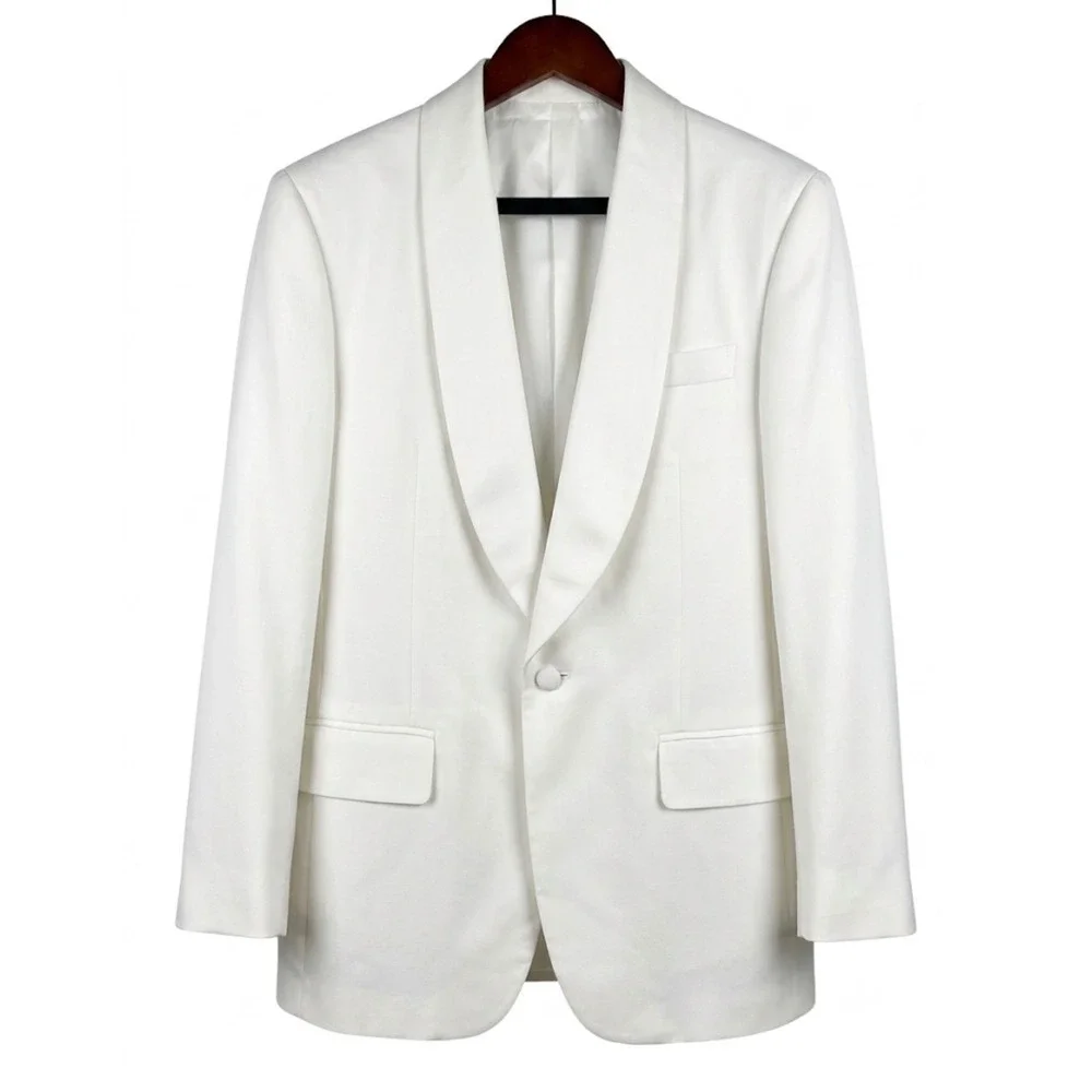Ralph Lauren Purple Label Ivory Silk Trousers 30 Custom Shawl Tux Jacket Set 40R